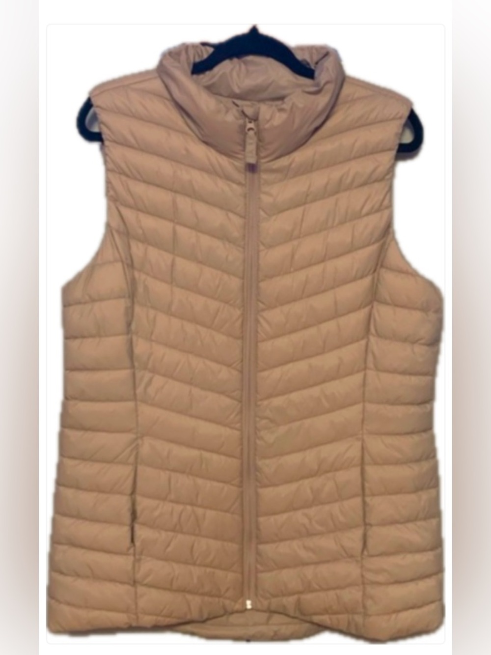 Old Navy Women’s Lightweight Quilted Puffer Vest Large Tall Pink zip Pockets